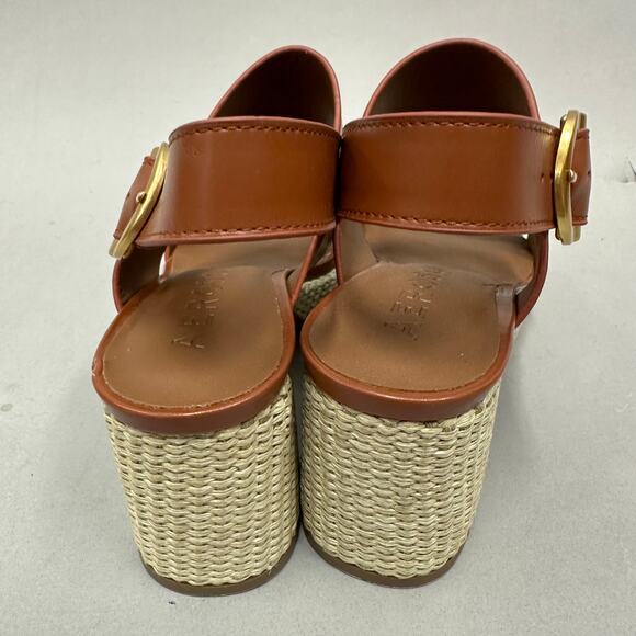 Aerosoles Camera Gingerbread‎ Combo Leather Slingback Platform Sandal Size 9 - Picture 6 of 16